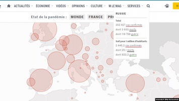 Французская газета Le Monde опубликовала карту, где Крым российский
