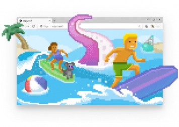 Если отключили интернет: в браузере Microsoft Edge появилась мини-игра про серфинг
