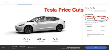 Tesla снизила цены почти на все электромобили, стоимость Model 3 теперь начинается с $37 990