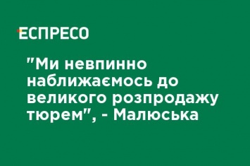 "Мы постоянно приближаемся к большой распродажи тюрем", - Малюська