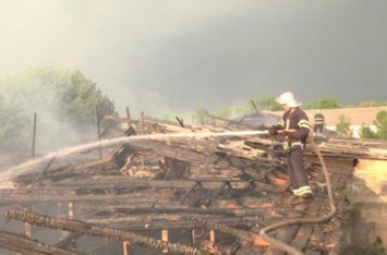 На Хмельнитчине молния устроила масштабный пожар на ферме