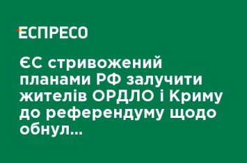 ЕС встревожен планами РФ привлечь жителей ОРДЛО и Крыма к референдуму об обнулении президентских сроков Путина