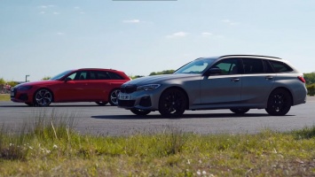 Универсалы Audi RS4 и BMW M340i xDrive померились силами в дрэге (ВИДЕО)