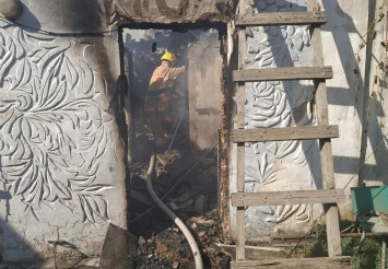 На Херсонщине при пожаре пострадал хозяин дома