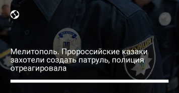 Мелитополь. Пророссийские казаки захотели создать патруль, полиция отреагировала