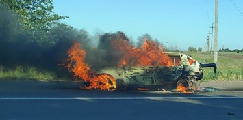 На Одесской трассе сгорел заживо водитель ЗАЗа