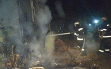 На трассе Херсонщины вспыхнул грузовик: пожарным удалось спасти 20 тонн зерна
