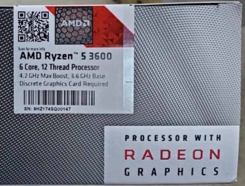 Покупатели процессоров Ryzen 5 3600 столкнулись с багом упаковки