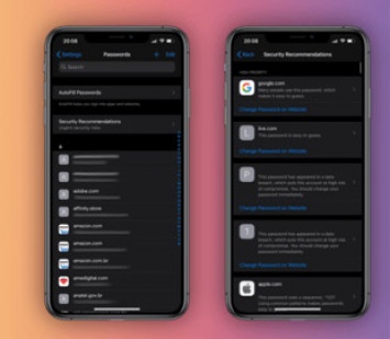 IOS 14 может подсказать, насколько надежны пароли на сайтах