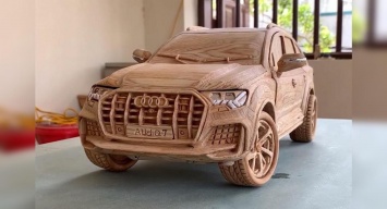 Точную копию Audi Q7 сделали из дерева (ВИДЕО)