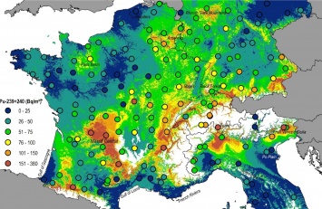 Составлена карта загрязнения Европы ядерными взрывами и радиационными авариями