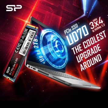 SSD Silicon Power UD70 оснащен интерфейсом PCIe Gen3 x4 и имеет емкость до 2 ТБ