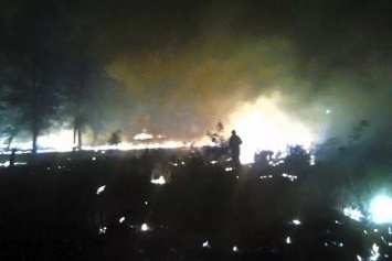 В Марганце тушили масштабный лесной пожар