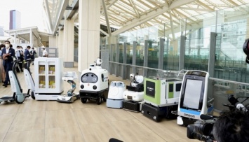 На японской железной дороги представили роботов-дезинфекторов с 3D-камерами