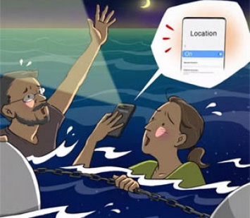 Смартфон Samsung спас жизнь тонувшим в океане людям