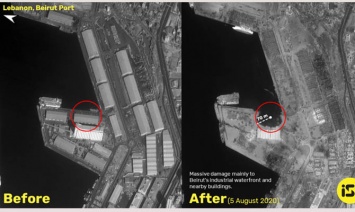 Фото последствий взрыва в Бейруте показали из космоса