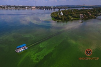 В Днепре река поменяла цвет и стала изумрудной: экологи назвали причины