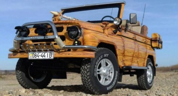 Уникальный автомобиль из дерева на базе УАЗа собрали в Украине (ФОТО)