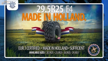 Magna увеличивает предложение OTR-шин с маркировкой Made in Holland