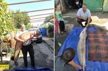 Украинцу удалось поймать огромного сома: впечатляющие фото