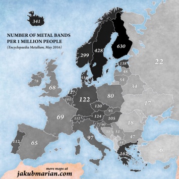Украина «пасет задних» по количеству метал-групп на один миллион жителей: при чем здесь благосостояние