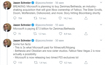 "Microsoft" купила разработчиков Fallout и The Elder Scrolls за $7,5 млрд