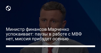 Министр финансов Марченко успокаивает: паузы в работе с МВФ нет, миссия прибудет осенью