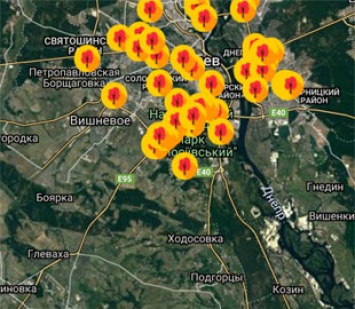 В Киеве появилась интерактивная карта озеленения