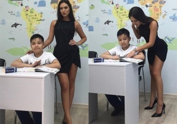 Жительница Казахстана показала свои фото в образе учительницы и прославилась на весь мир
