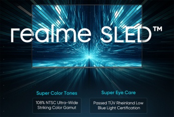Realme создала первый в мире смарт-телевизор с 4К-дисплеем SLED