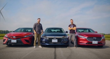 Блогеры сравнили Toyota Camry TRD, Honda Accord и Mazda6 на дрэге (ВИДЕО)