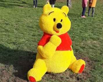 В запорожском парке повредили машину и медведя - фото