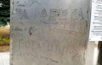На Харьковщине вандалы осквернили памятник погибшим воинам (фото)