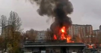 В Москве взорвался ангар с газовыми баллонами