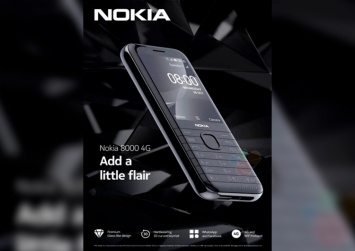 Грядущий кнопочный смартфон Nokia 8000 4G показался на фото