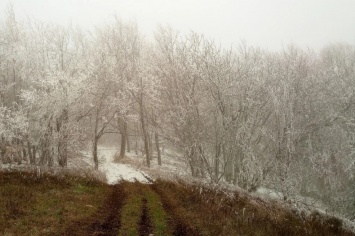Первый снег выпал в крымских горах