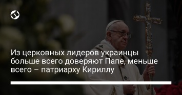 Из церковных лидеров украинцы больше всего доверяют Папе, меньше всего - патриарху Кириллу