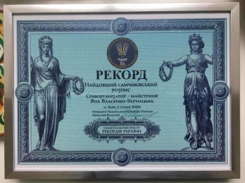 В Киеве нарисовали рекордный мурал в украинском орнаменте, ФОТО