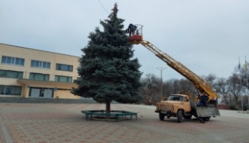 В Запорожской области украли почти все гирлянды с главной елки