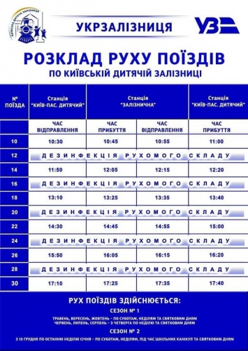 В Киеве детская железная дорога открыла зимний сезон и приглашает в путешествие «полярным экспрессом»