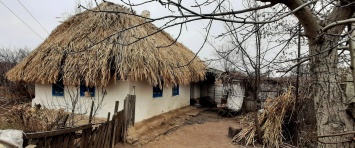 В селе под Запорожьем сохранилась старинная хата с соломенной крышей - фото