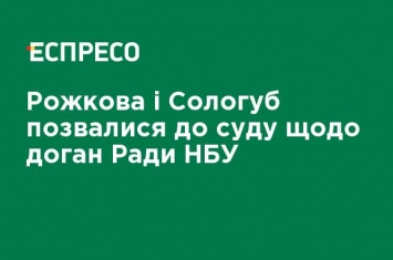 Рожкова и Сологуб подали в суд из-за выговоров Совета НБУ