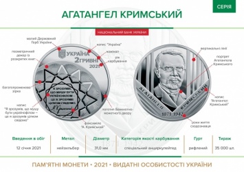 Нацбанк вводит в обращение памятную монету "Агафангел Крымский"