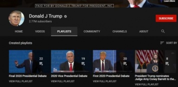 YouTube временно заблокировал канал Трампа