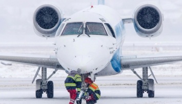 Снегопад не повлиял на работу аэропорта «Киев»