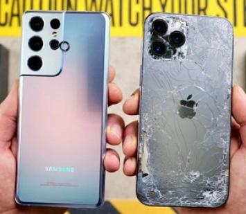 Samsung Galaxy S21 Ultra оказался прочнее iPhone 12 Pro Max