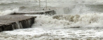 На побережье запорожского курорта сильный шторм оборвал линии электропередачи