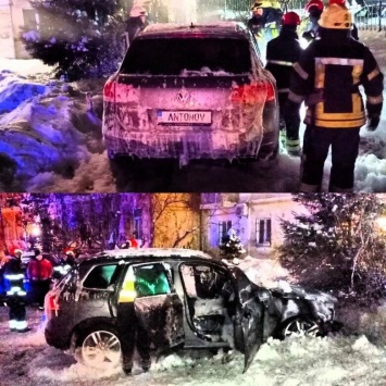В Киеве горел автомобиль активиста Влада Антонова. Это случилось после угроз, - ФОТО