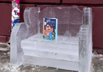 Успейте сделать фото: около запорожских библиотек появились кресла из льда