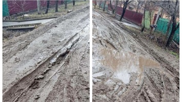 Ни пройти ни проехать: "Никопольводоканал" превратил улицу Марганецкую в месиво из грязи